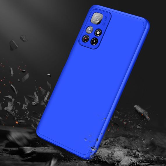 Чохол GKK 360 градусів для Xiaomi Redmi Note 11 5G / Poco M4 Pro 5G колір Синій | Зображення 2