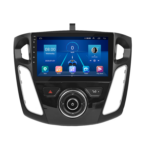 Штатна магнітола Lesko для Ford Focus III 2011-2015 екран 9" 6/128Gb 4G Wi-Fi GPS Top