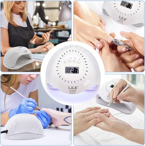 Світлодіодна УФ-лампа для нігтів 168 Вт, швидковисихна лампа для сушіння нігтів, УФ-лампа для гелевих нігтів | Зображення 5