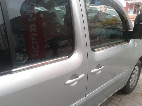 Зовнішня окантовка стекол (4 шт, нерж) 2 шт, Carmos - Турецька сталь для Renault Kangoo 2008-2020 рр | Зображення 5