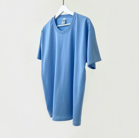 Мужская футболка классическая с коротким рукавом OW0001 цвет голубой размер L