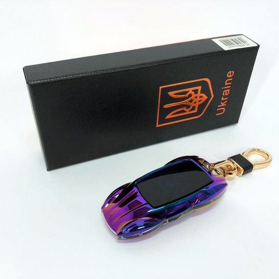 Электрическая зажигалка-брелок Украина с USB-зарядкой и подсветкой HL-468, с гравировкой. Цвет: хамелеон | Зображення 9