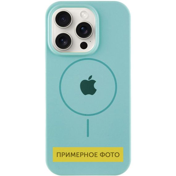 Чехол Silicone Case Full Protective (AA) with MagSafe для Apple iPhone 16 Plus (6.7") Бирюзовый / Marine Green