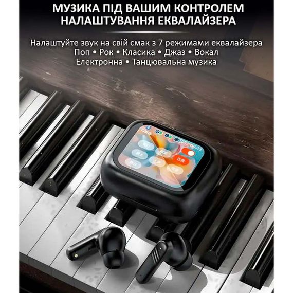 Наушники беспроводные LX-10 TWS Earbuds с LED дисплеем Блютуз беспроводные наушники затычки. Цвет: черный | Зображення 2
