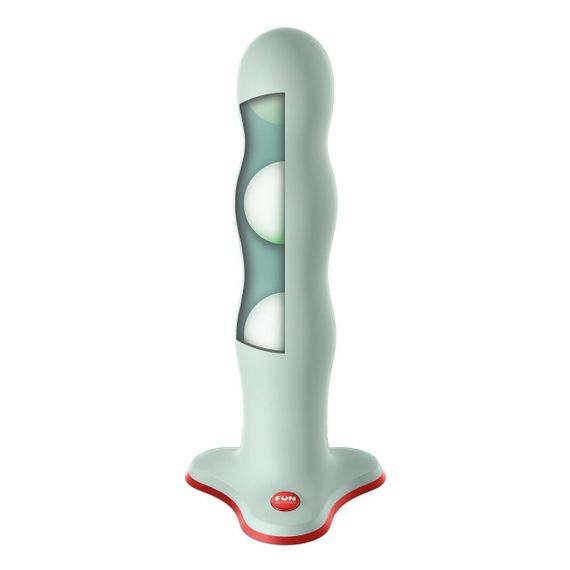 Фалоімітатор Fun Factory BOUNCER Light Green, кульки всередині, ефект вібрації, діаметр 3,9 см Sex Aura | Зображення 6