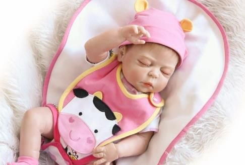 Силіконова Колекційна Лялька Реборн Reborn Дівчинка Машенька (Вінілова Лялька) Висота 57 см | Зображення 1