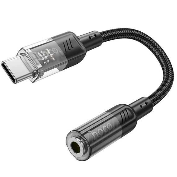 Перехідник Aux Hoco LS37 Spirit transparent external sound card Type-C to 3.5mm Black | Зображення 3