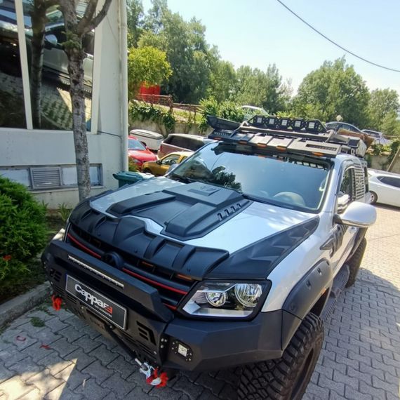 Накладка на капот (ABS) для Volkswagen Amarok 2010-2022 рр | Зображення 1