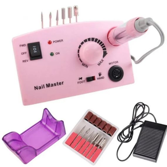 Фрезер для манікюра Nail Drill ZS-602 65W 45тис. об/хв (розовый) | Зображення 2