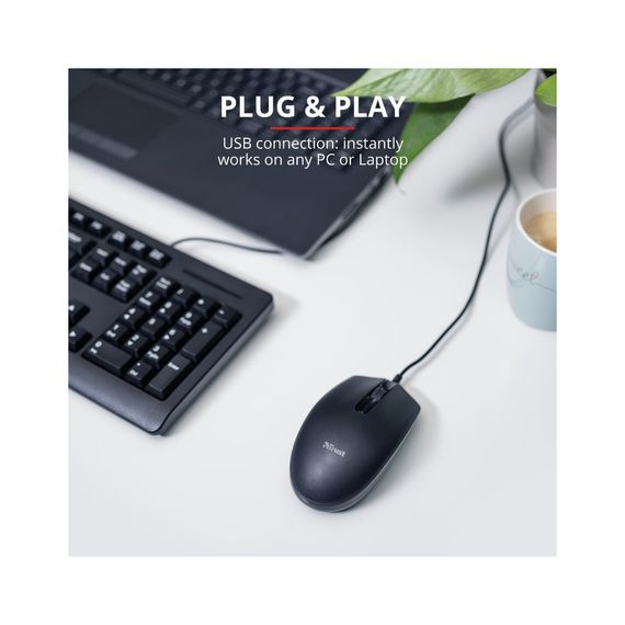 Мишка Trust Basi USB Black (24271) | Зображення 1