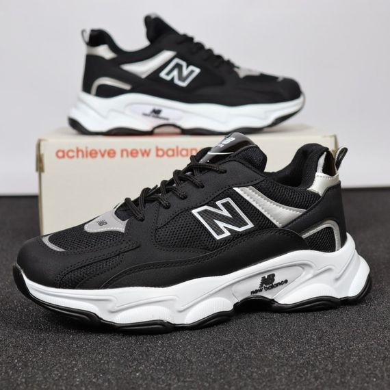 Кросівки New Balance замш/шкіра/3D сітка колір чорний, білий | Зображення 4