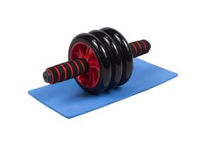 Ролик для преса EasyFit з килимком Червоний (3 колеса) (EF-1353-R)