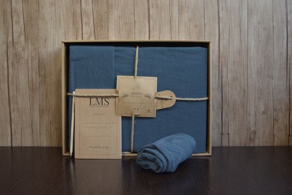 Постільна білизна Limasso Stonewashed Ranforse 200 х 220 см Dress Blue | Зображення 2