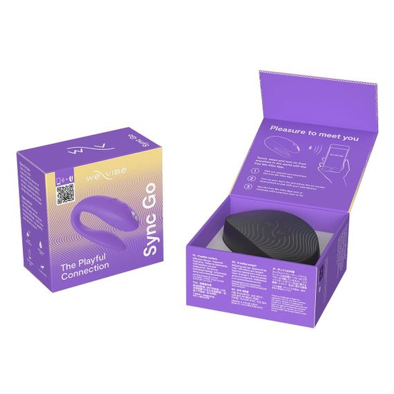Смарт-вібратор для пар We-Vibe Sync GO Light Purple, тревел-кейс, пульт ДК | Зображення 7