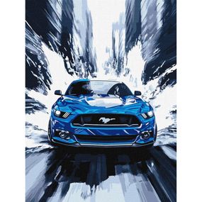 Картина по номерам "Синий мустанг" ©art_selena_ua KHO5159, 30х40 см