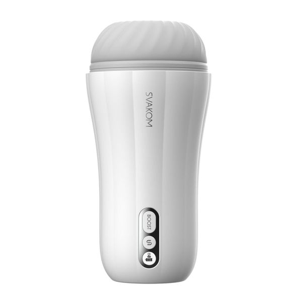 Мастурбатор з вібрацією Svakom Robin White, ультрам’який рукав, функція Boost, LED-екран sexstyle | Зображення 6