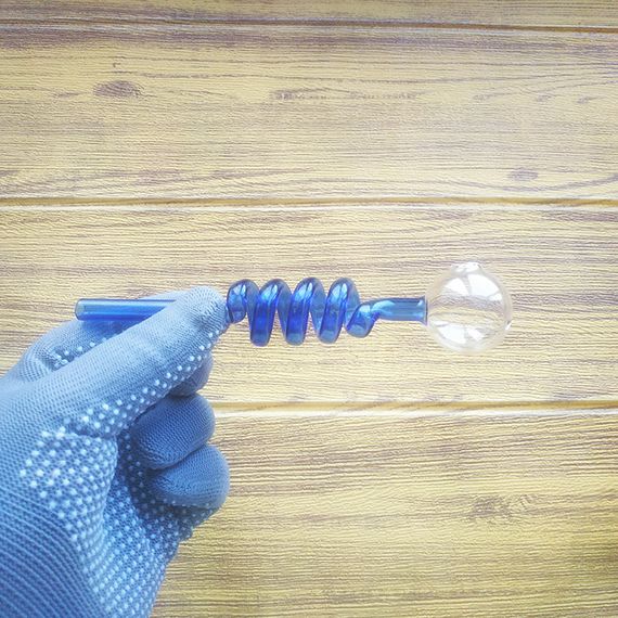 Стеклянная трубка Helix Oil Blue | Зображення 1