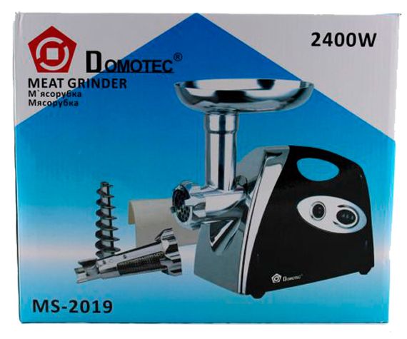М'ясорубка електрична із соковижималкою Domotec MS-2019 чорна 2400W (4334_1838) | Зображення 4