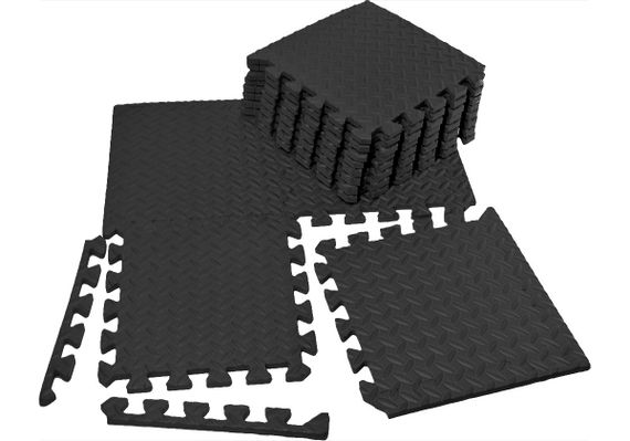 Татамі мат EasyFit 8 шт (30х30 см) ластівчин хвіст чорний (EF-1950-30-BK)