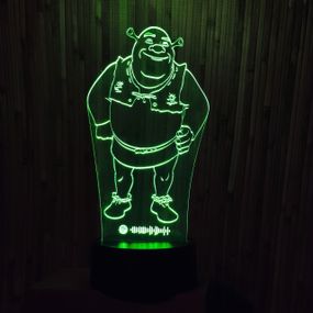 Акриловий світильник-нічник Шрек зелений tty-n000479