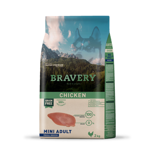 Корм Bravery Chicken Adult Mini сухой с курицей для взрослых собак малых пород 2 кг