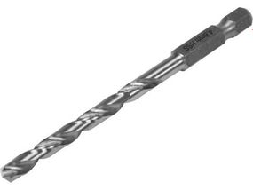 Свердло по металу YATO Польша: HSS6542, Ø=4.8мм, HEX-1/4", l=86/52мм, для нержав., конструкт., легов. стали