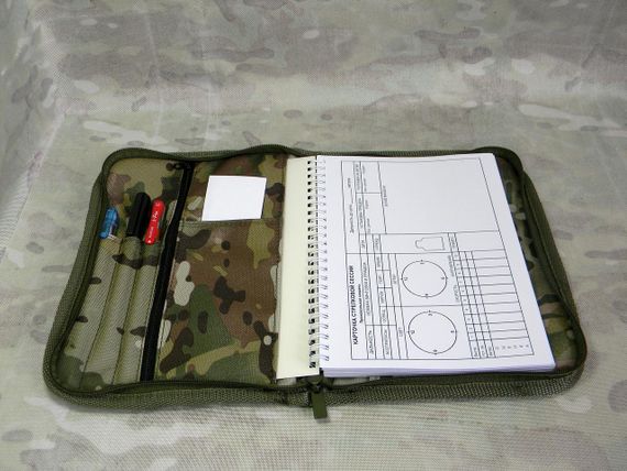 Блокнот снайпера стрільця тактичний в обкладинці А5 з 3 кишенями