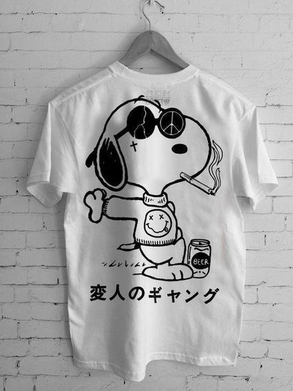 Футболка мужская с принтом повседневная S Белая