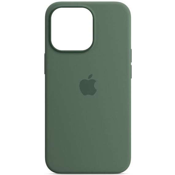 Чехол Silicone case (AAA) full with Magsafe для Apple iPhone 13 (6.1") Зеленый / Eucalyptus
