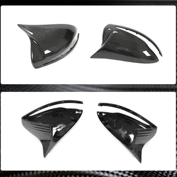 Накладки на зеркала V4 (Карбон) для Mercedes C-сlass W205 2014-2021 гг | Зображення 3
