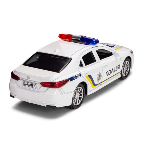 Автомодель дитяча Toyota Camry Поліція TechnoDrive KM250416 масштаб 1:43 | Зображення 2