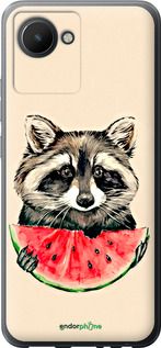 Чохол на Realme C30 Єнотик з кавуном "4605u-2700-2448"