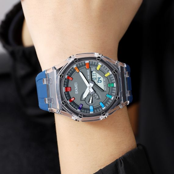 Наручний годинник Skmei 2100BU Blue | Зображення 2