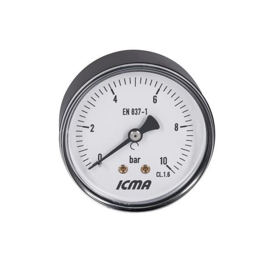 Манометр Icma 1/4" 0-10 бар, заднее подключение No243 | Зображення 4