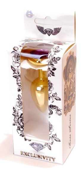 Анальний затор Boss Series - Jewellery Gold Heart PLUG Purple S, BS6400043 sexstyle | Зображення 6