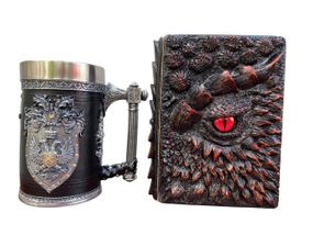 Подарунковий набір Кухоль 3D Щит і Корона та Блокнот 3D «Око Пламінного Дракона»
