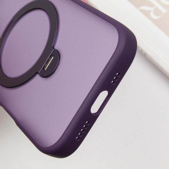 TPU+PC чохол Metal Buttons with MagSafe Colorful HQ Ring для Apple iPhone 16 (6.1") | Зображення 5