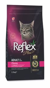 Корм Reflex Plus Cat Adult Choosy Salmon сухой с лососем для привередливых котов 1.5 кг