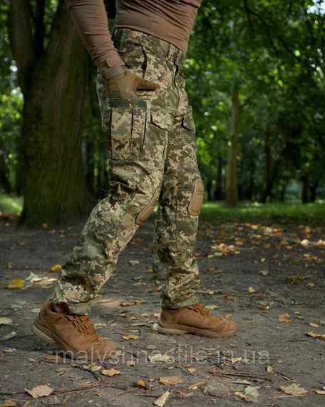Штани тактичні «Буревій» піксель ЗСУ з наколінниками, ріп-стоп | Зображення 1