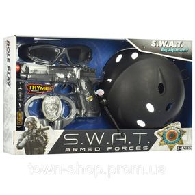 Игровой набор полицейского 33650-33770 каска, очки, наручники, граната Пистолет