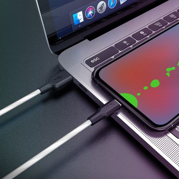 Дата кабель Hoco X21 Plus Silicone Lightning Cable (1m) | Зображення 4