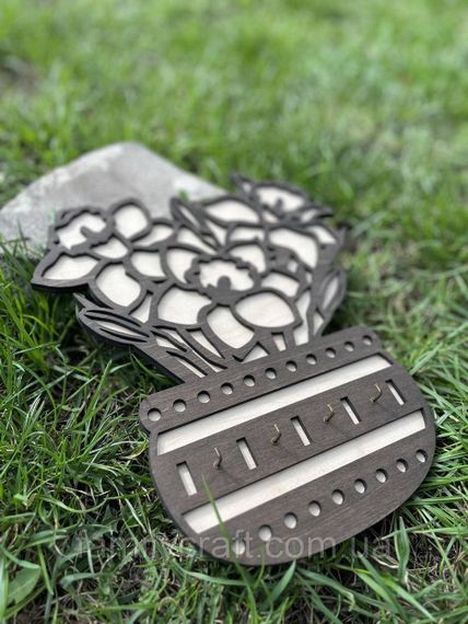 Настінна ключниця з дерева Дерев’яний органайзер для ключів Тримач для зберігання Персоналізація | Зображення 4