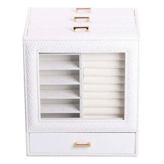 Скринька для прикрас з еко шкіри 3 яруси органайзер для ювелірних виробів HP-5-16W