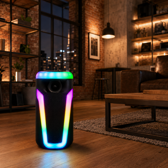Колонка-Bluetooth 4 дюйма MS-3638BT 40 см / Акустическая система с Bluetooth / Колонка с RGB подсветкой | Зображення 2