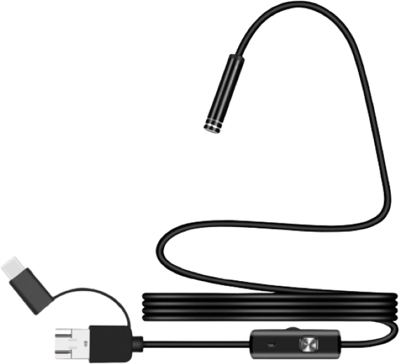 Камера ендоскоп гнучка Endoscope довжина 2м ширина камери 7мм під android чорна (K-5570_390) | Зображення 4