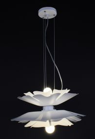 Люстра підвісна на 2 лампочки 27509 Білий 35-140х50х50 см.