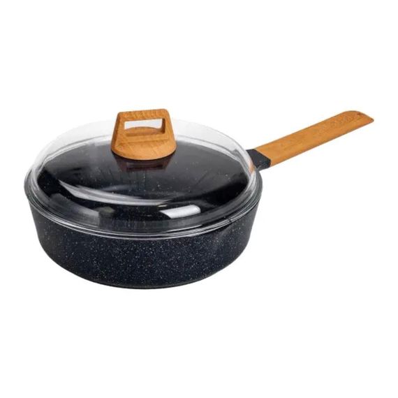 Набор посуды MGC 2 кастрюли, 2 сковороды, сотейник, пароварка, половник, лопатка, фартук HP-4-412BL | Зображення 5