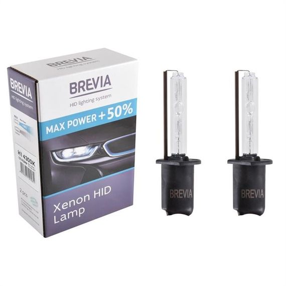 12143MP BREVIA Автолампа H1+50%,4300K,85V,35W P14.5s KET, (2шт.) XENON