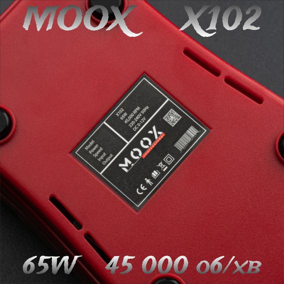 Красный фрезер Moox X102 45тис. об/мин, 65W для маникюра и педикюра | Зображення 4