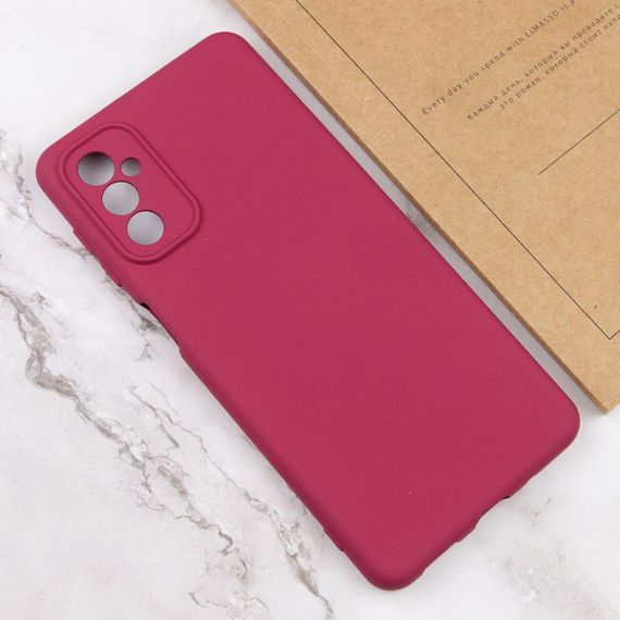 Чехол Silicone Cover Lakshmi Full Camera (A) для Samsung Galaxy M34 5G Full camera, Жовтий/Flash Full camera, Бордовий/Marsala, ТПУ (термопластичний поліуретан) | Зображення 3